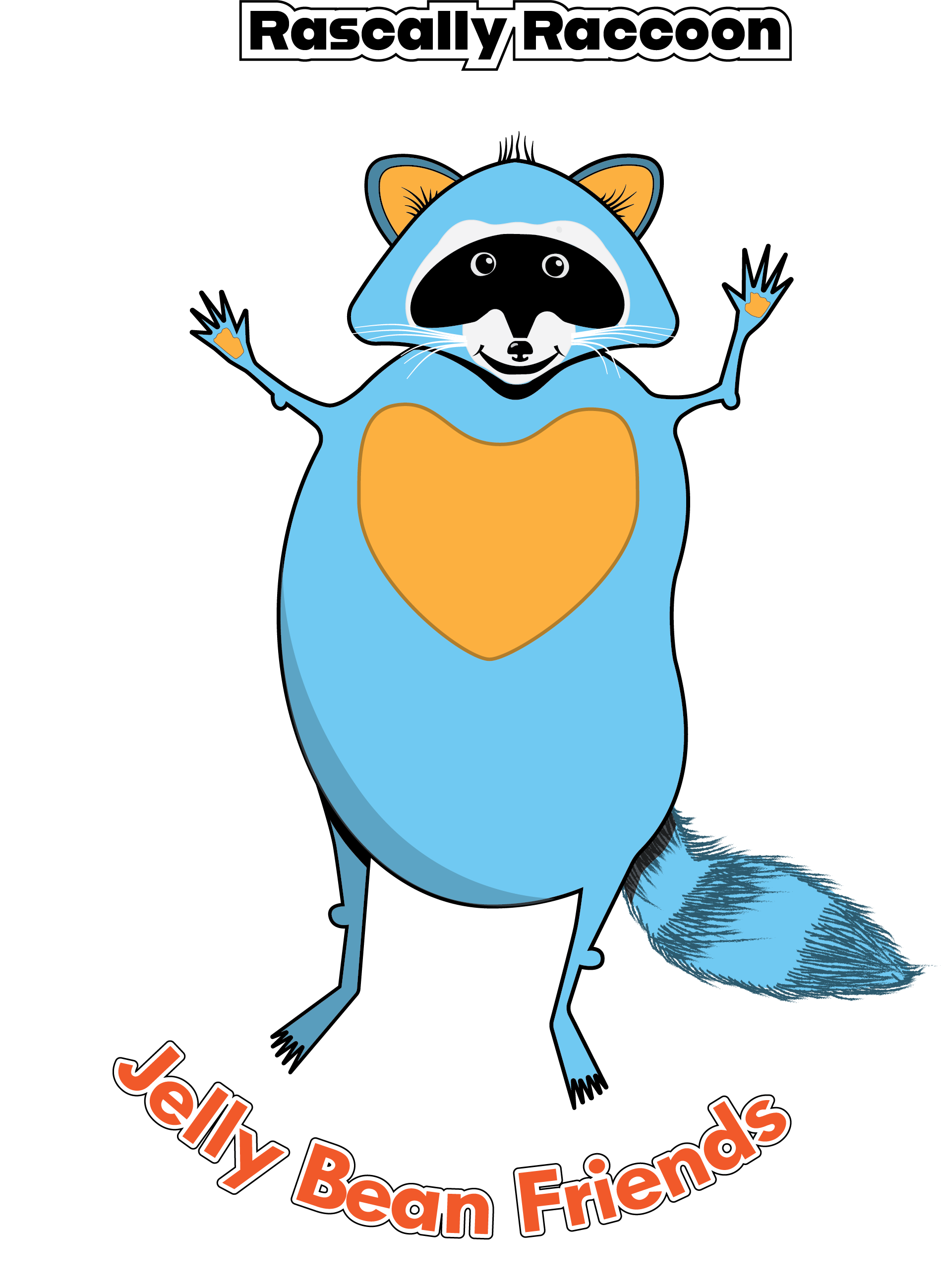 This is a Jelly Bean Friend - Rascally Raccoon