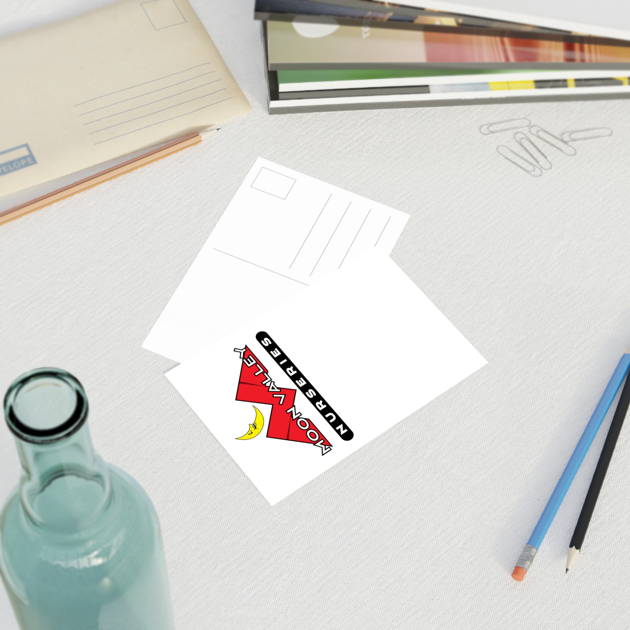 Sample logo on a postcard