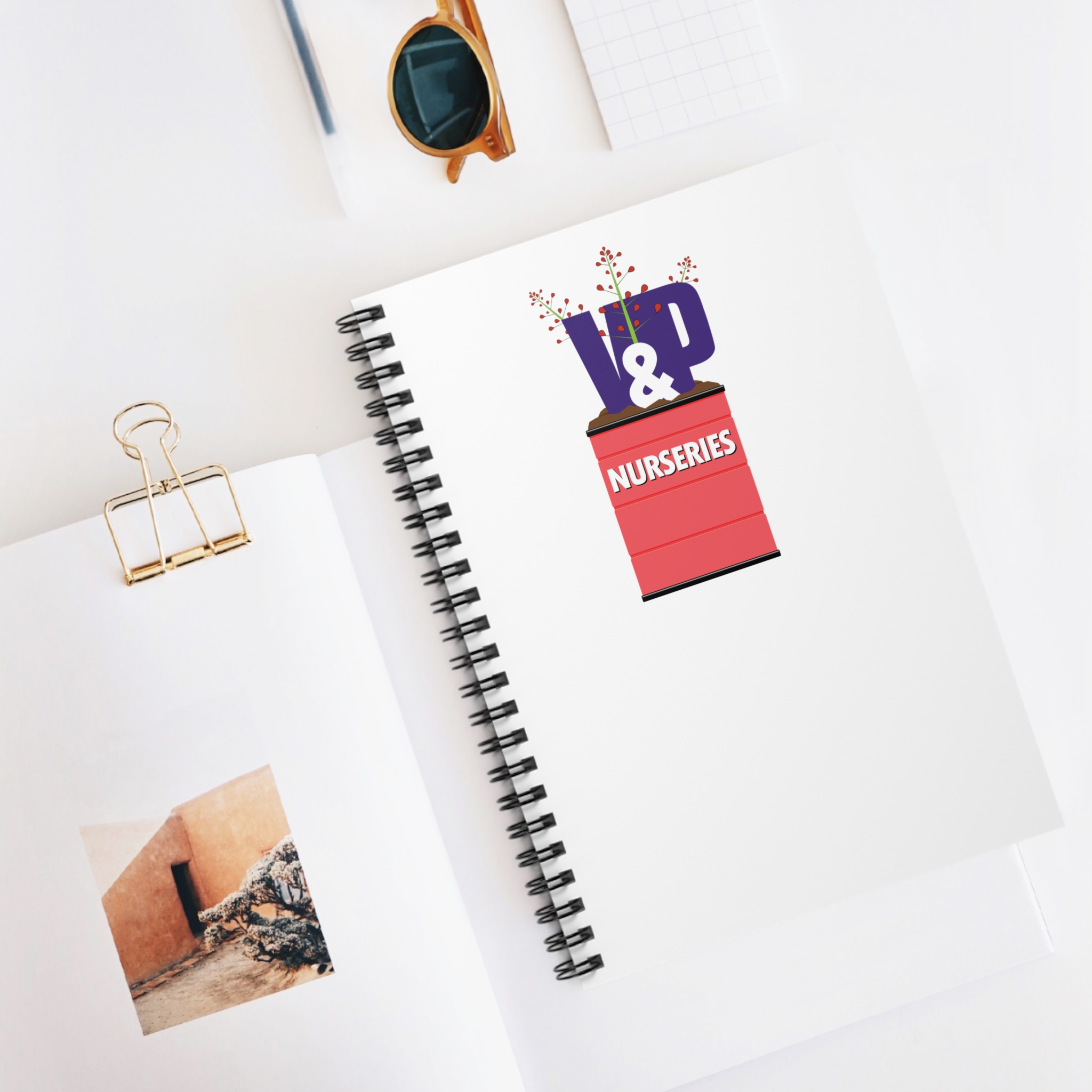 logo on a notebook