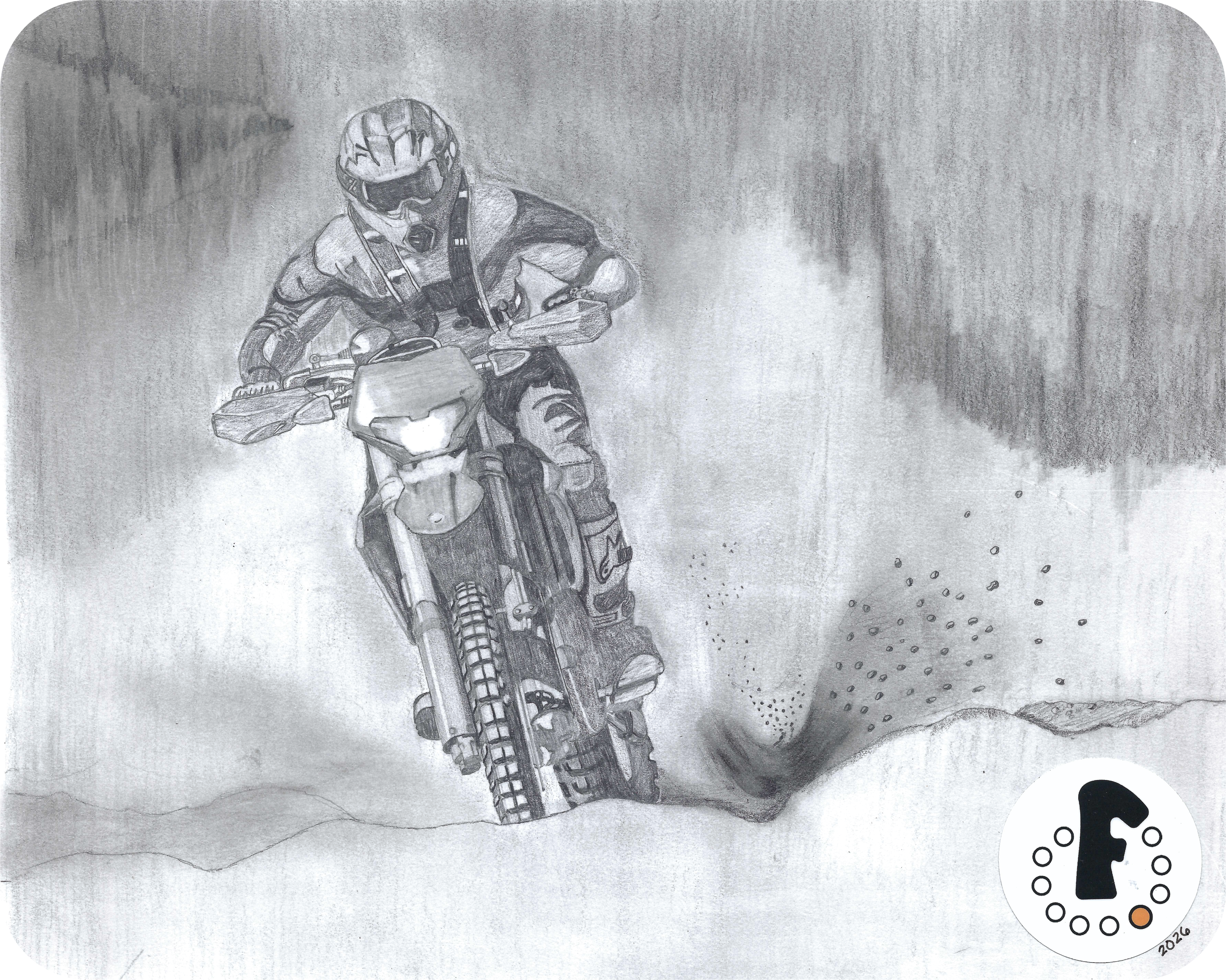Ari Henning putting the Ducati Desmo450 EDS through its paces