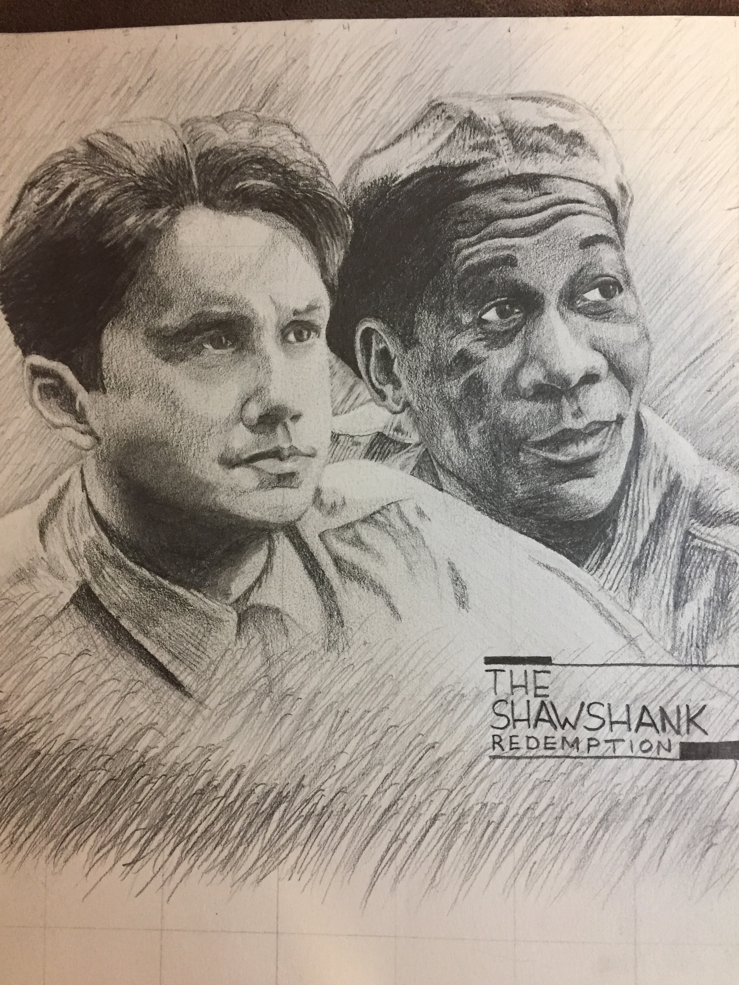 Pencil drawing of the best movie ever - the Shawshank Redemption