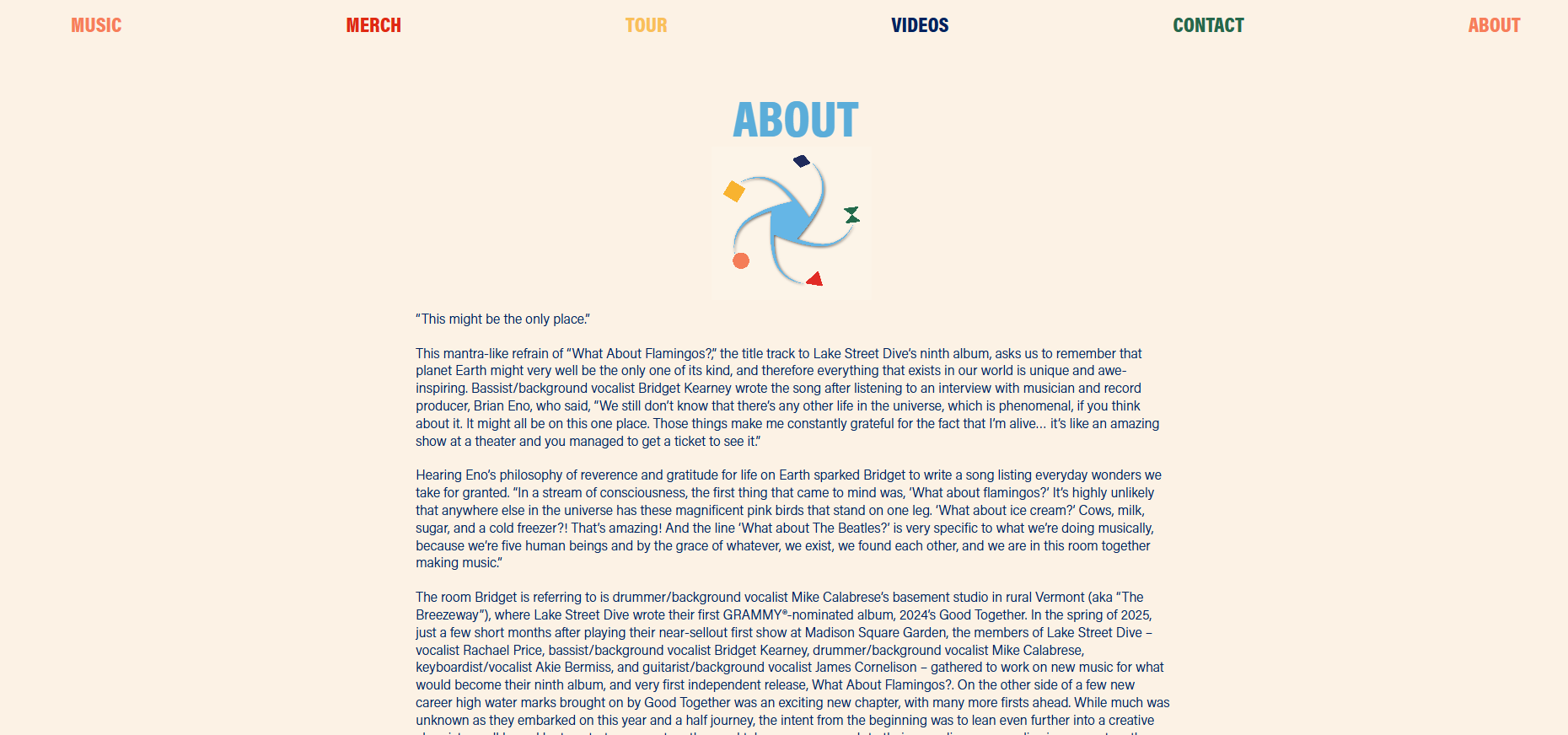 LSD Website About page mockup